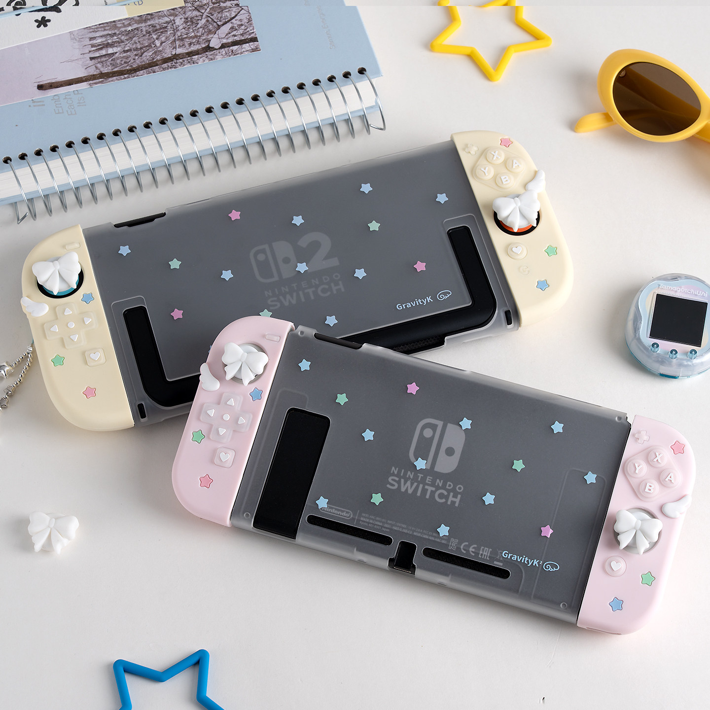 Wellness X - オリジナル保護ケーススイッチ 2 Oled Ns スターボウウィングソフトシリコンジョイコンコントローラカバーゲームアクセサリー