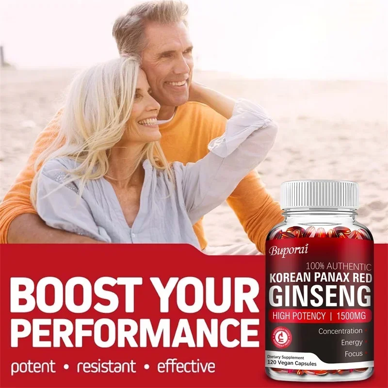 韓国産紅参カプセル - エネルギー、気分、スタミナ、パフォー - Ginkgo Biloba Extract のレビューと価格