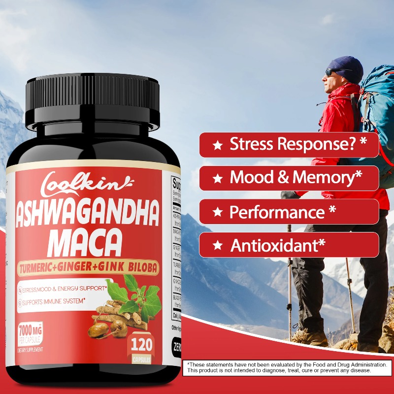アシュワガンダとマカのサプリメント - ストレス、気分、体力 - Ginkgo Biloba Extract のレビューと価格