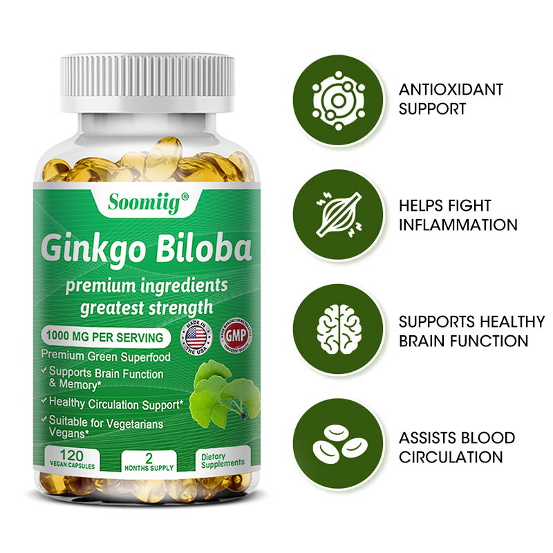 イチョウ葉カプセル - 記憶力と集中力を高める脳サプリメント - Ginkgo Biloba Extract のレビューと価格